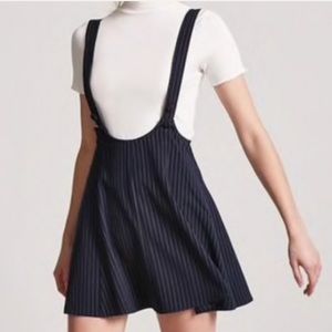 Pinstripe Pinafore Skirt